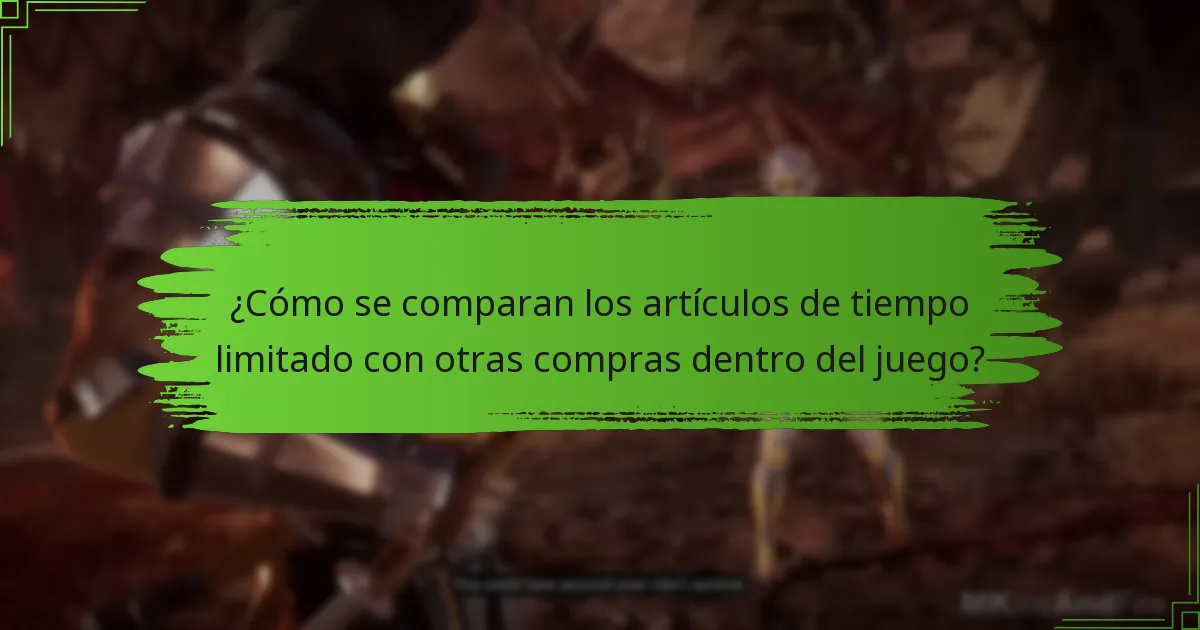 ¿Cómo mejoran los artículos de tiempo limitado la jugabilidad en Mortal Kombat 11?