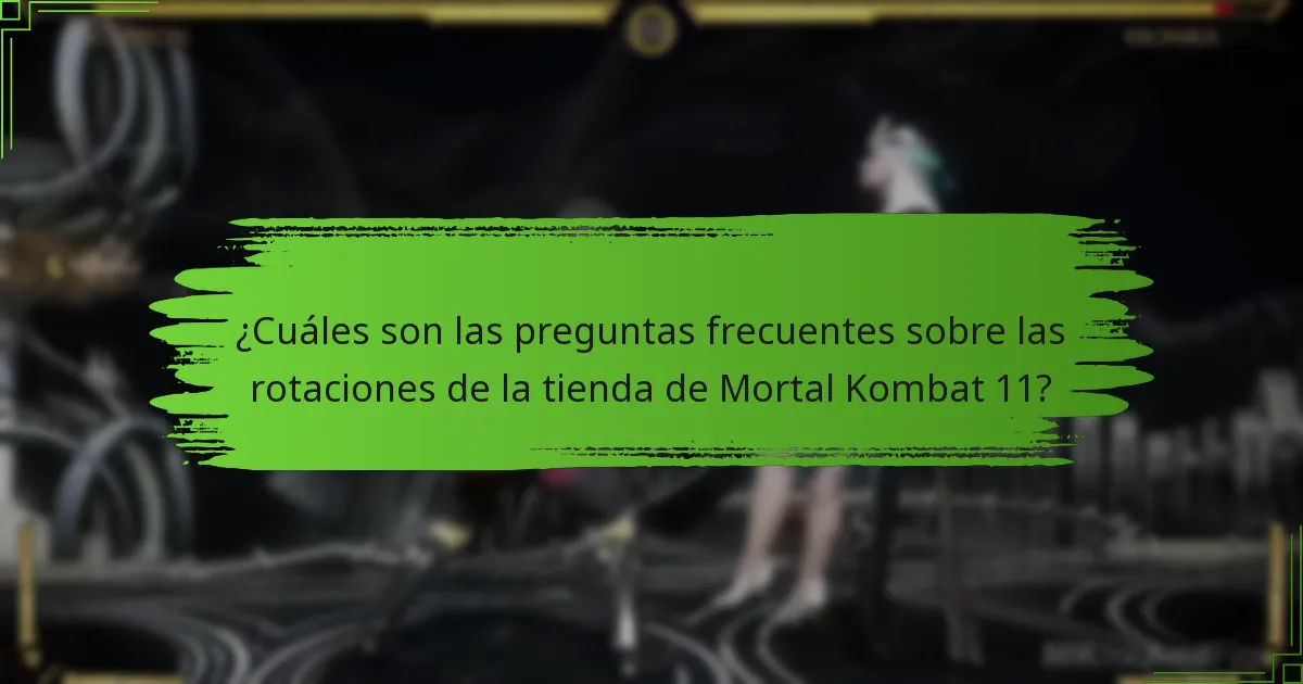 ¿Qué artículos están actualmente disponibles en la tienda de Mortal Kombat 11?
